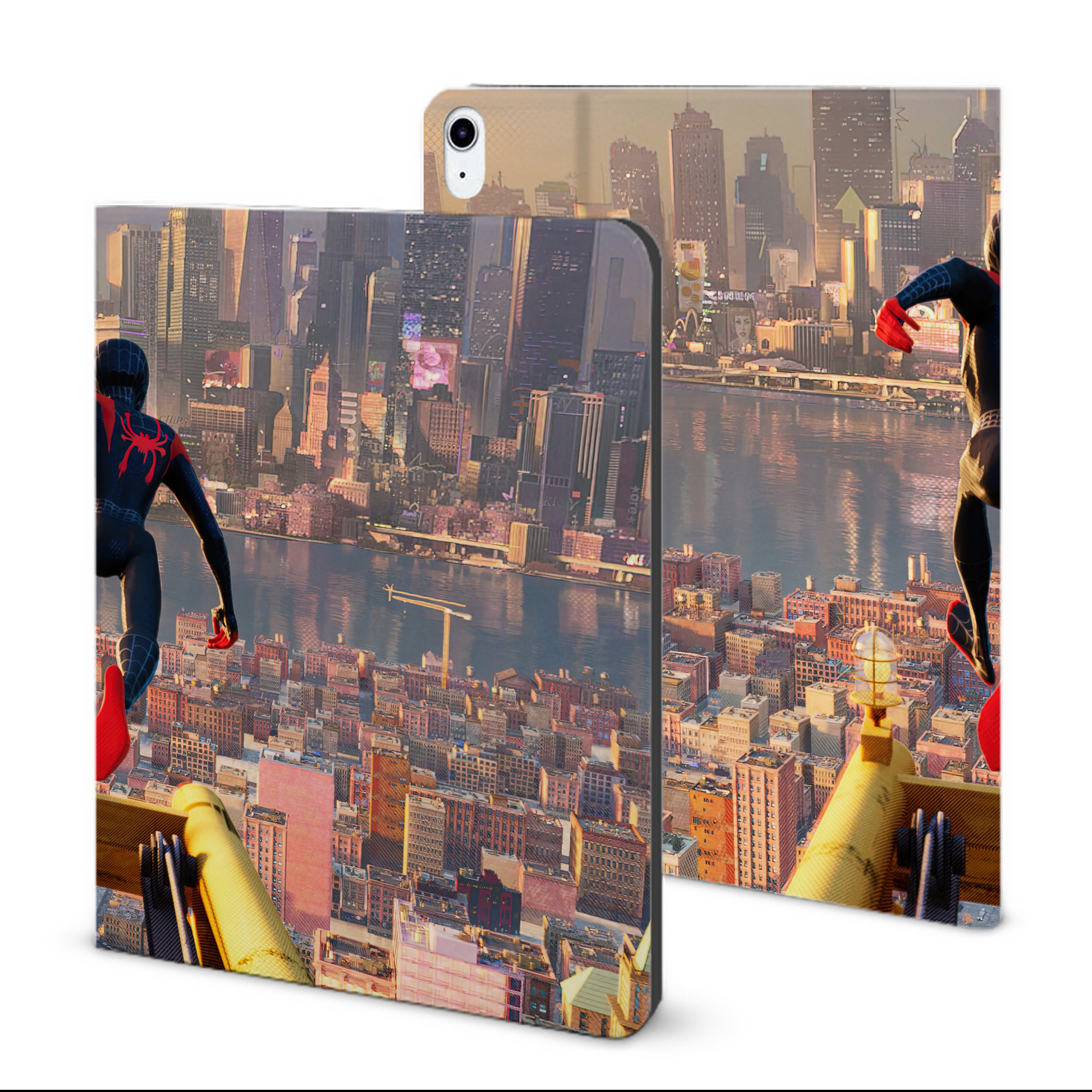 （画像用） Spider Man スパイダーマン IPad ケース ブック型 PUレザー TPU 耐衝撃 軽量 薄型 ペン収納なし 全面保護 IPad 各モデル対応